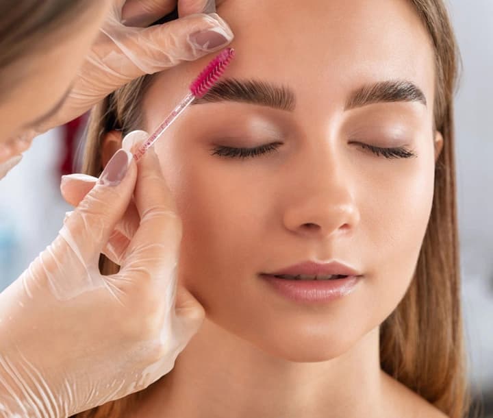 Brow Lamination — Before and After